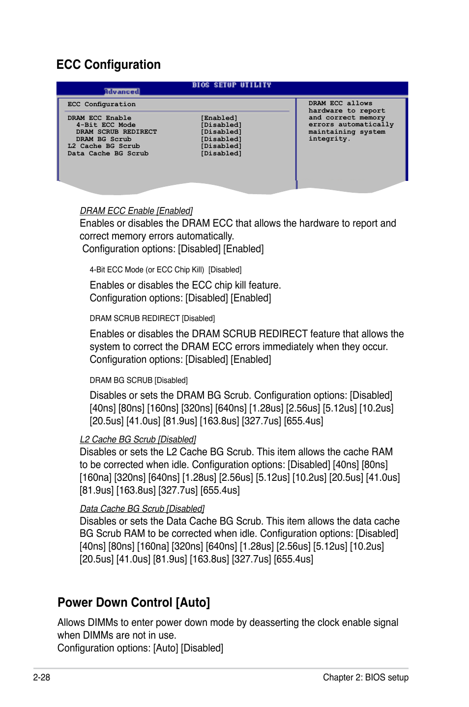 Power.down.control.[auto, Ecc configuration | Asus M2N-VM DVI User Manual | Page 74 / 98