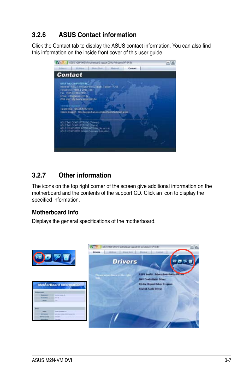 Asus.contact.information, Other.information | Asus M2N-VM DVI User Manual | Page 97 / 98