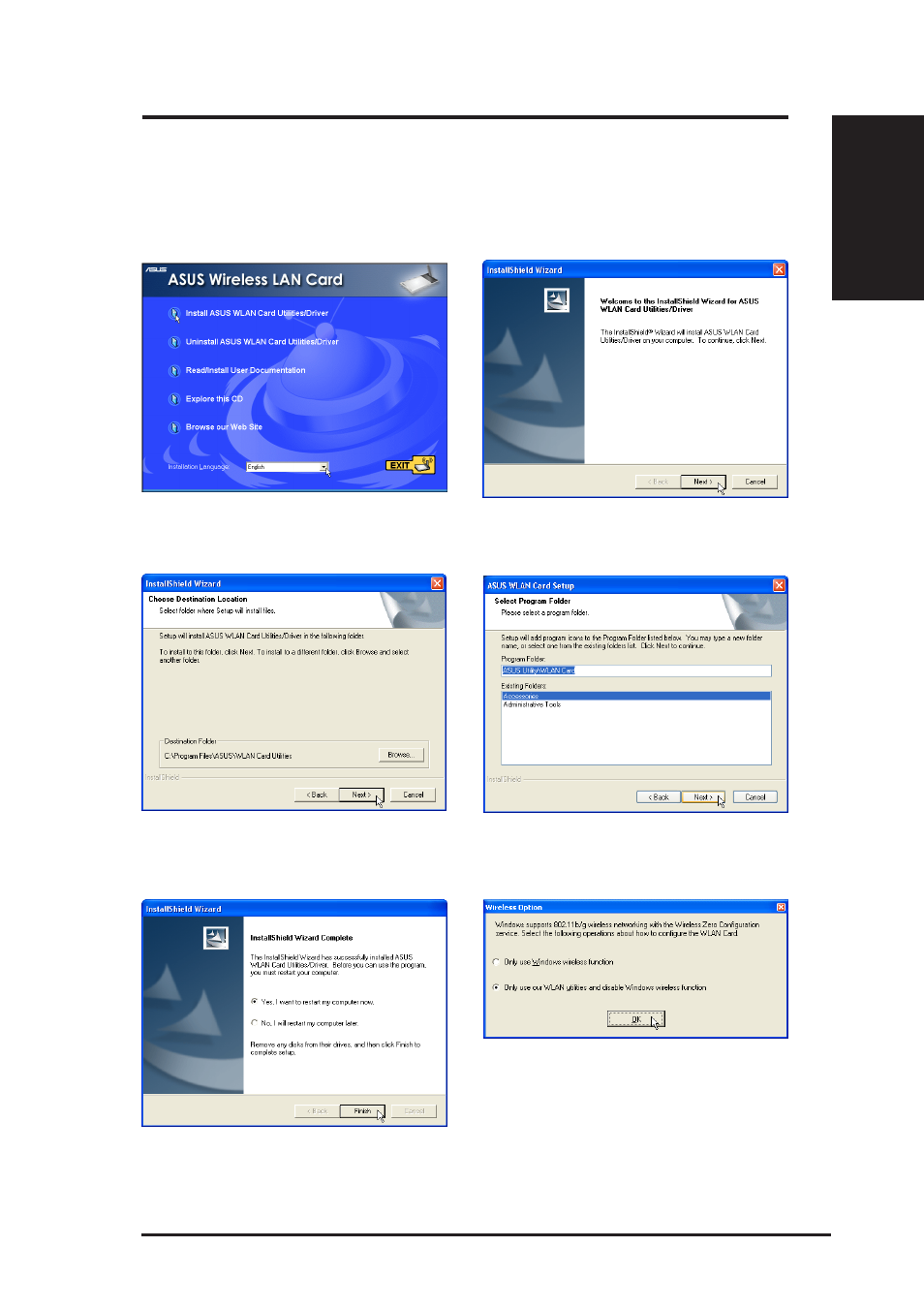 Installing the asus wlan card utilities & driver, Quick install guide | Asus WL-138g v2 User Manual | Page 3 / 5