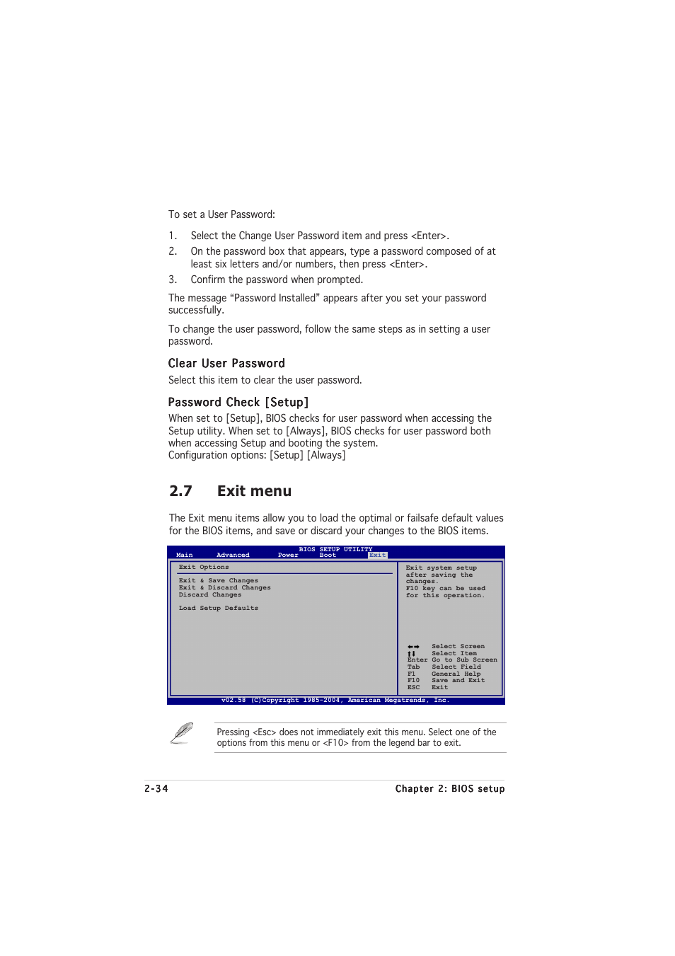 7 exit menu | Asus A8N-VM CSM/NBP User Manual | Page 74 / 76