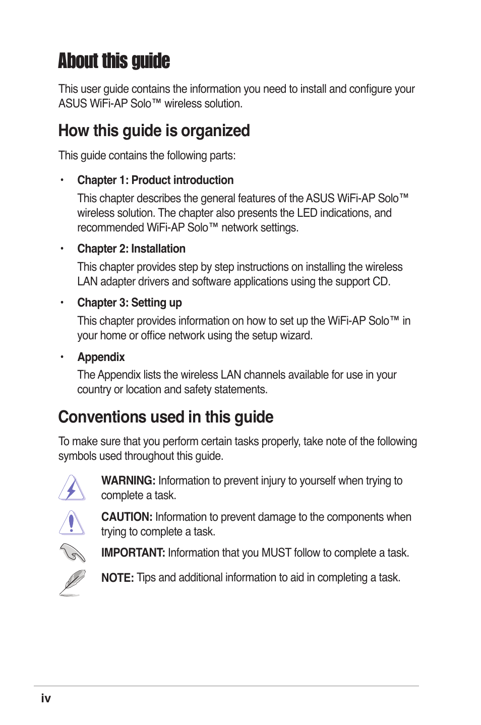 About this guide, How this guide is organized, Conventions used in this guide | Asus M2N32-SLI Deluxe User Manual | Page 4 / 38