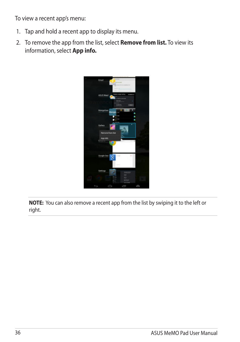 Asus MeMO Pad User Manual | Page 36 / 106