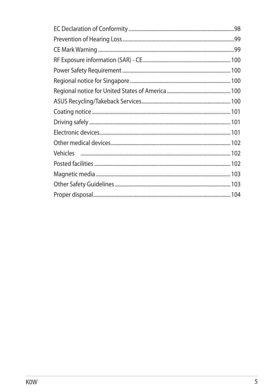 Asus MeMO Pad User Manual | Page 5 / 106