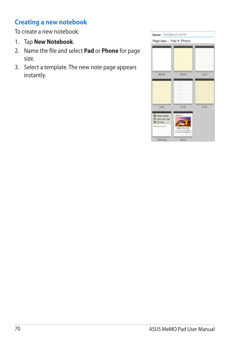 Asus MeMO Pad User Manual | Page 70 / 106