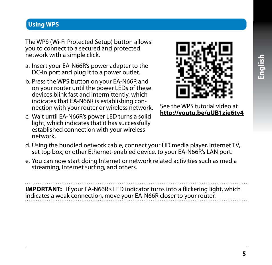 English | Asus EA-N66R User Manual | Page 5 / 13