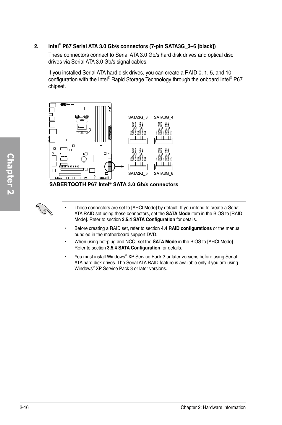 Chapter 2 | Asus Sabertooth P67 User Manual | Page 34 / 120