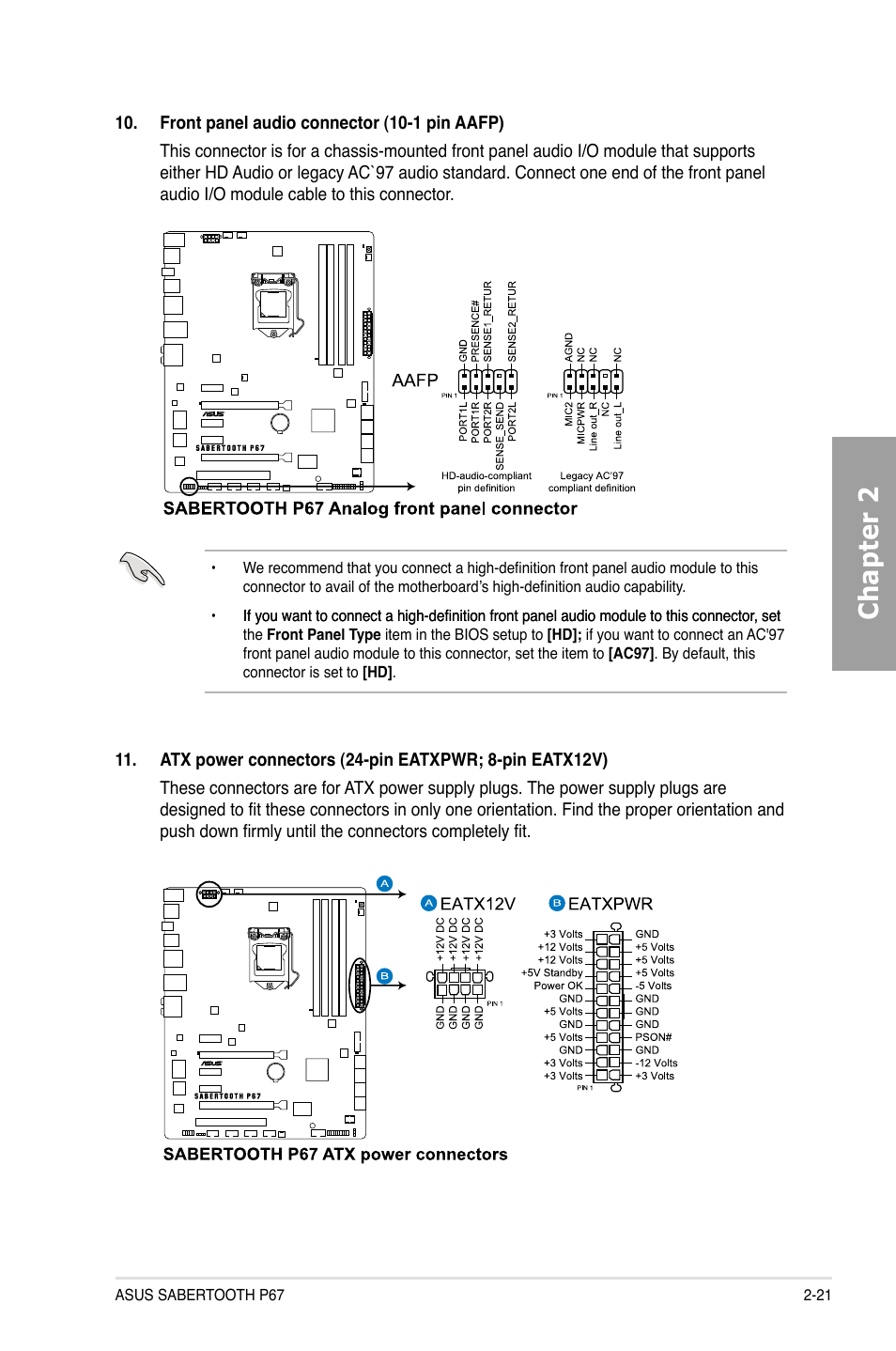 Chapter 2 | Asus Sabertooth P67 User Manual | Page 39 / 120