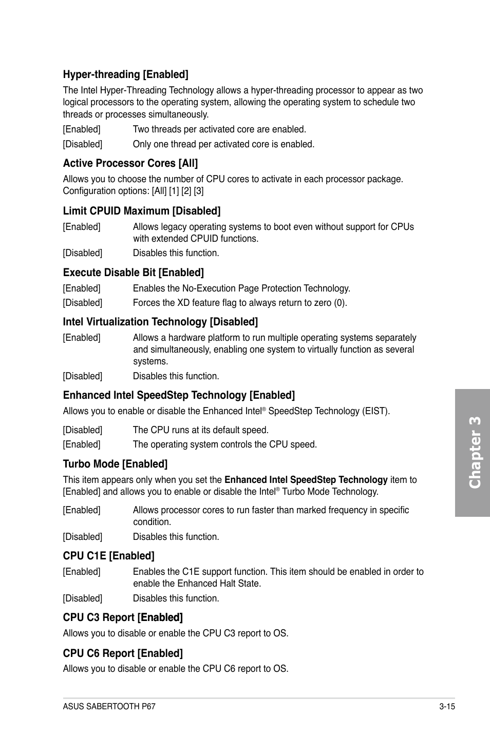 Chapter 3 | Asus Sabertooth P67 User Manual | Page 73 / 120