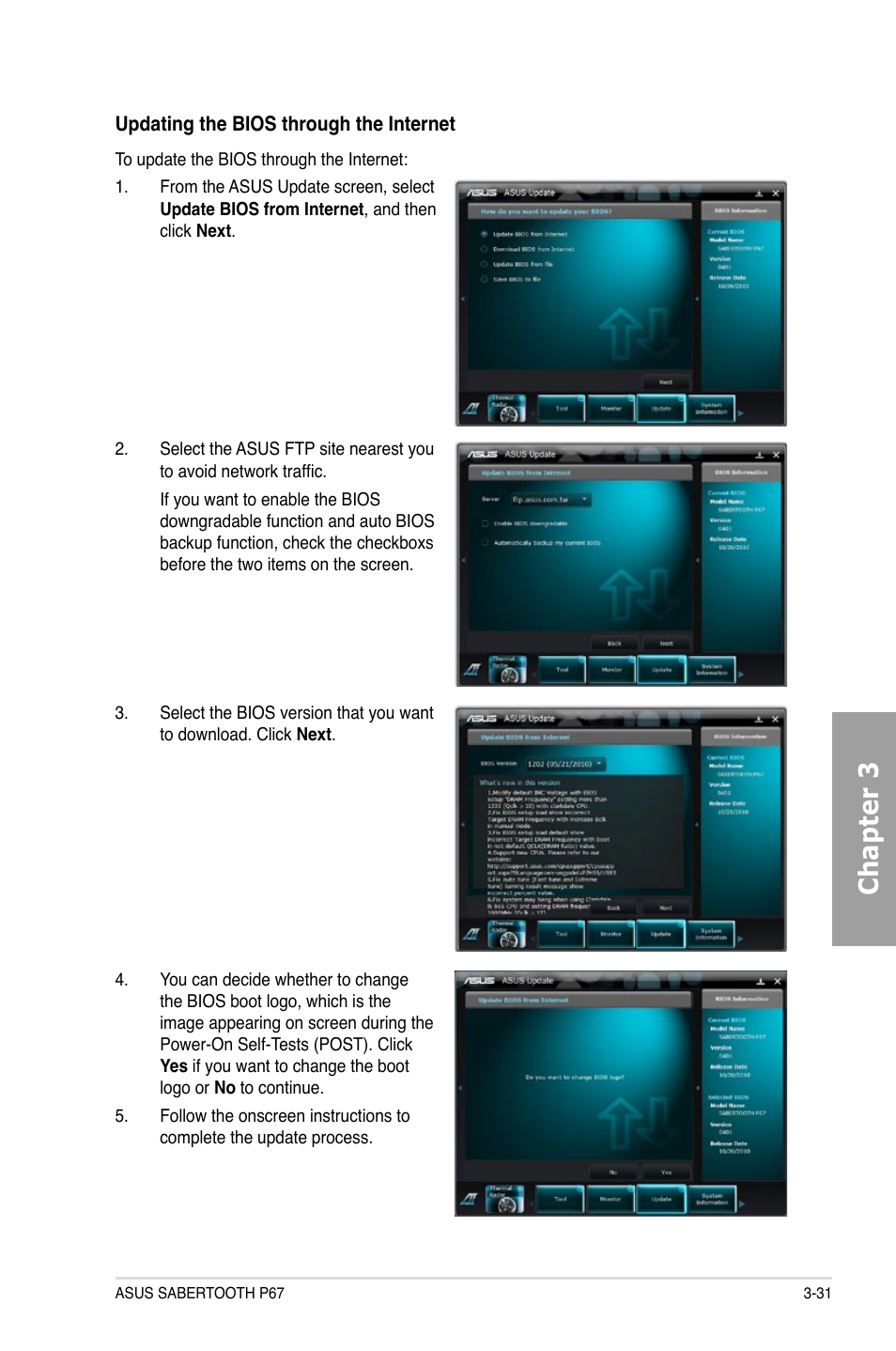 Chapter 3 | Asus Sabertooth P67 User Manual | Page 89 / 120