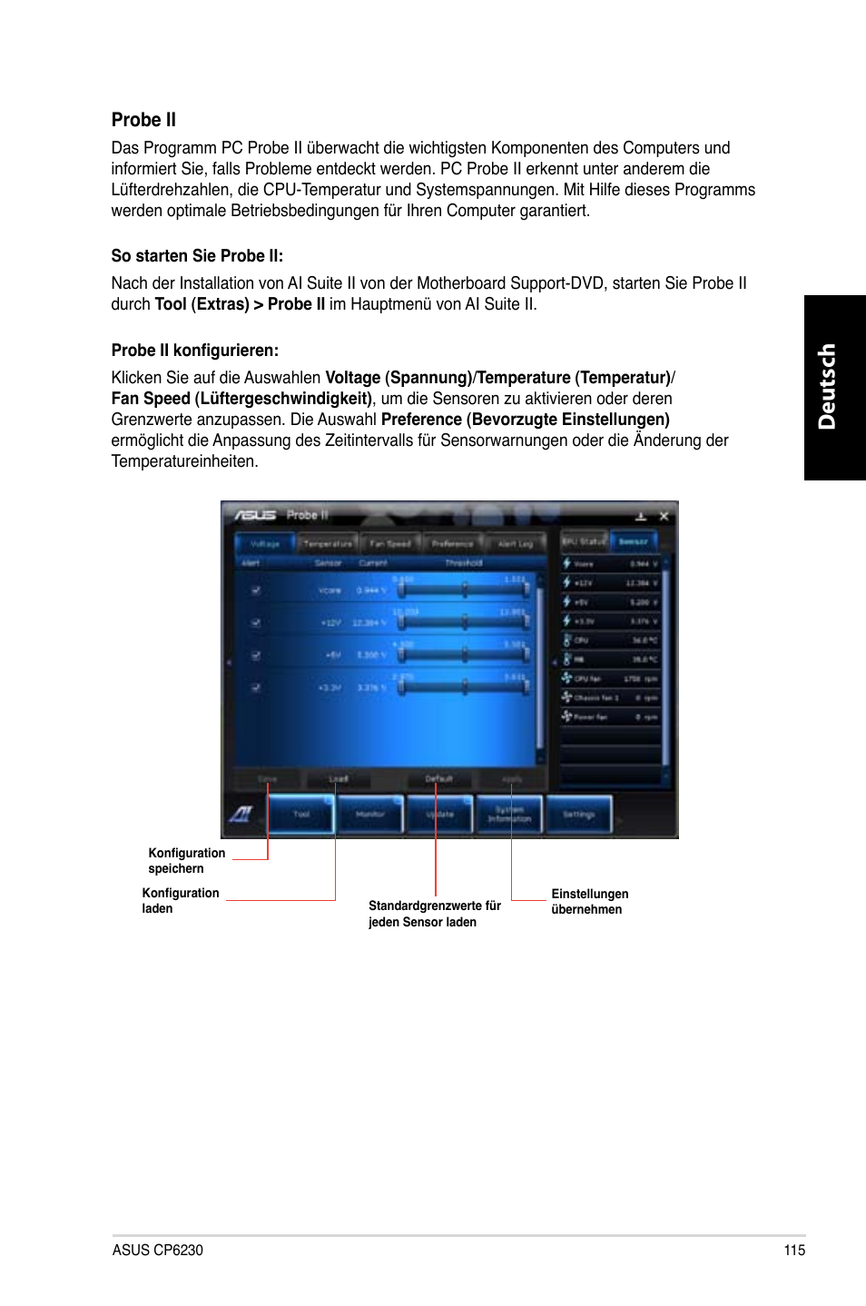 Deutsch d eutsch | Asus CP6230 User Manual | Page 117 / 466