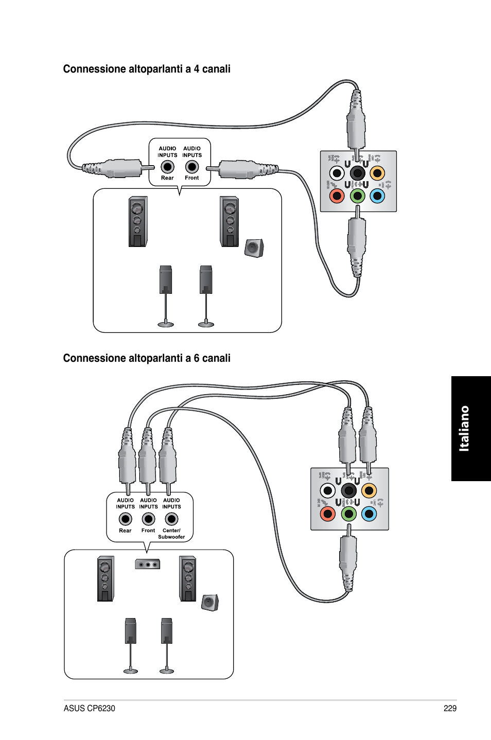 Italiano | Asus CP6230 User Manual | Page 231 / 466