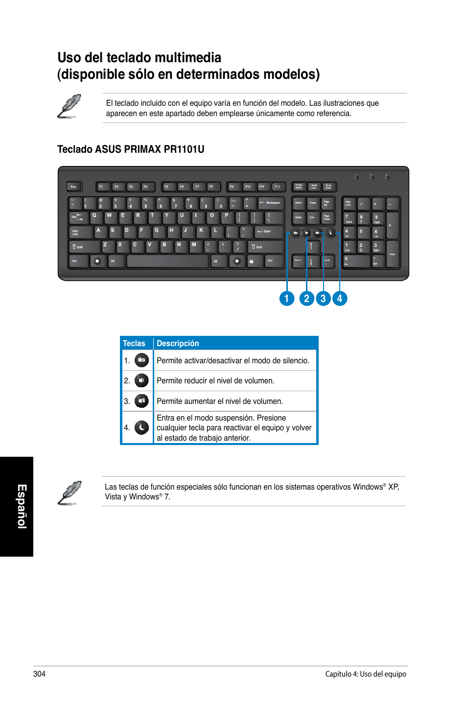 Español | Asus CP6230 User Manual | Page 306 / 466