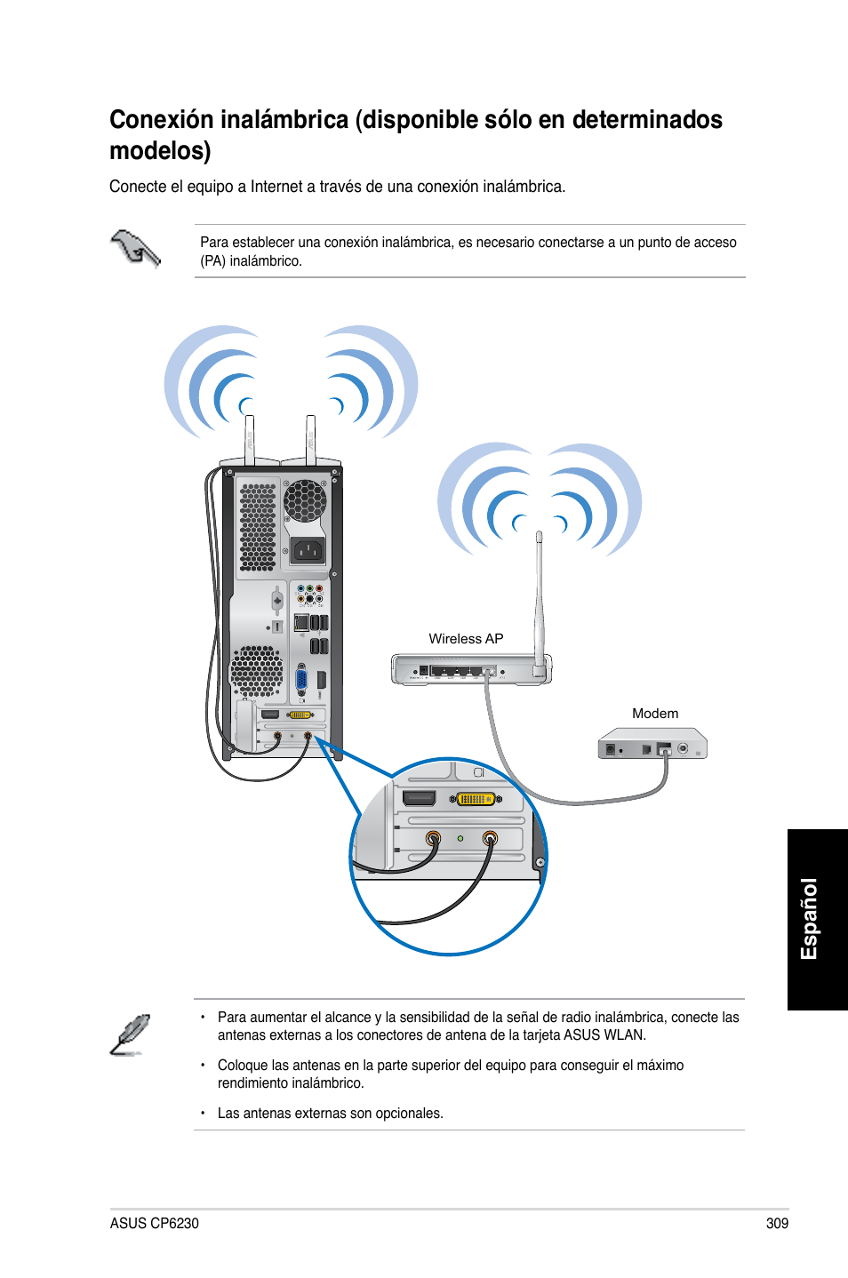 Español | Asus CP6230 User Manual | Page 311 / 466