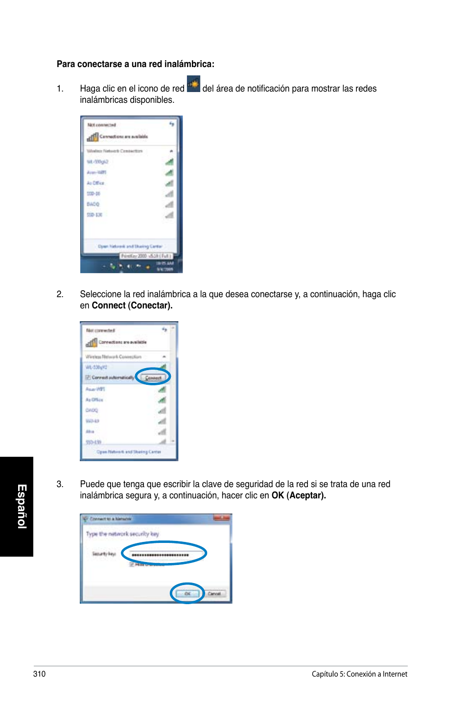 Español | Asus CP6230 User Manual | Page 312 / 466