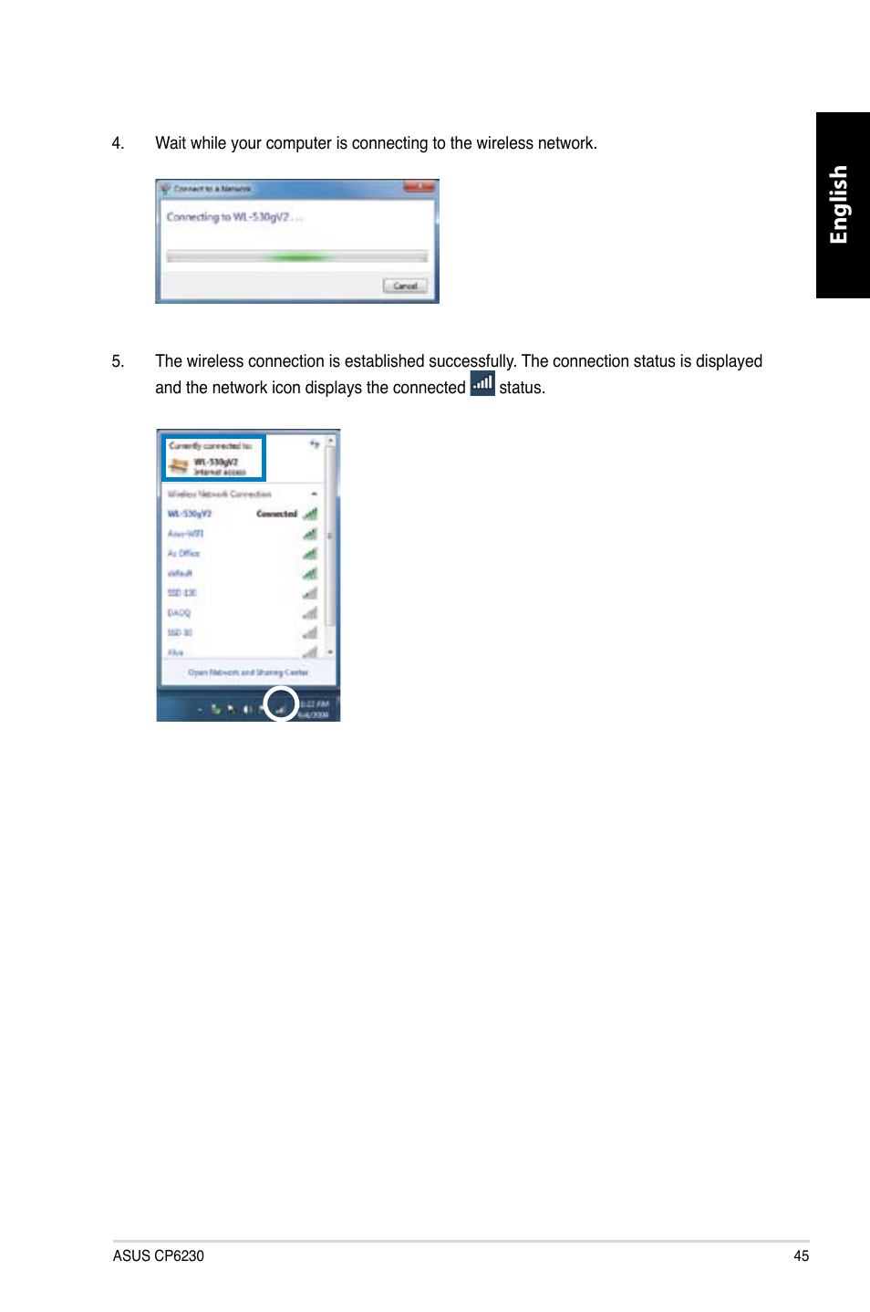 English | Asus CP6230 User Manual | Page 47 / 466