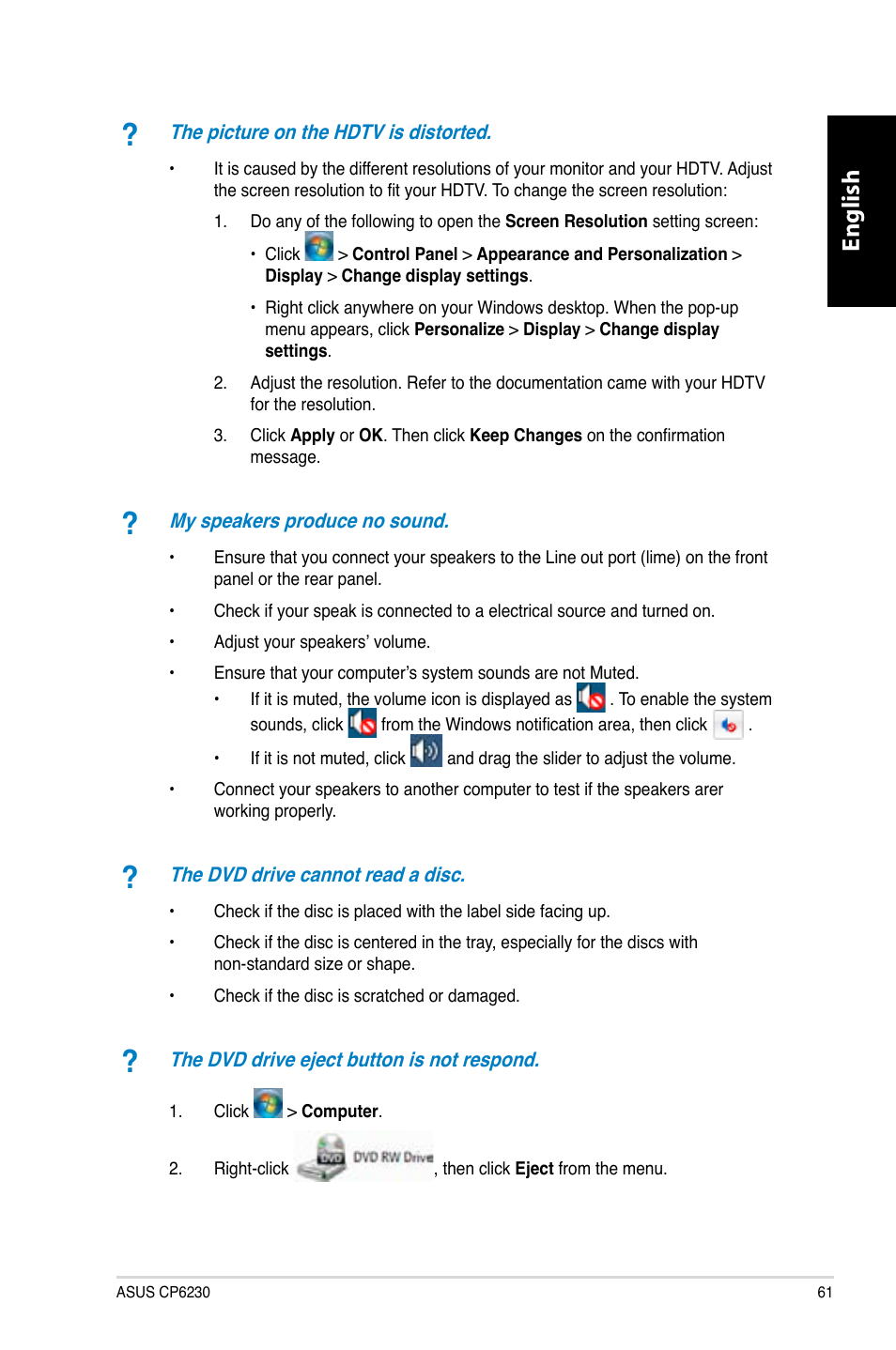 English | Asus CP6230 User Manual | Page 63 / 466