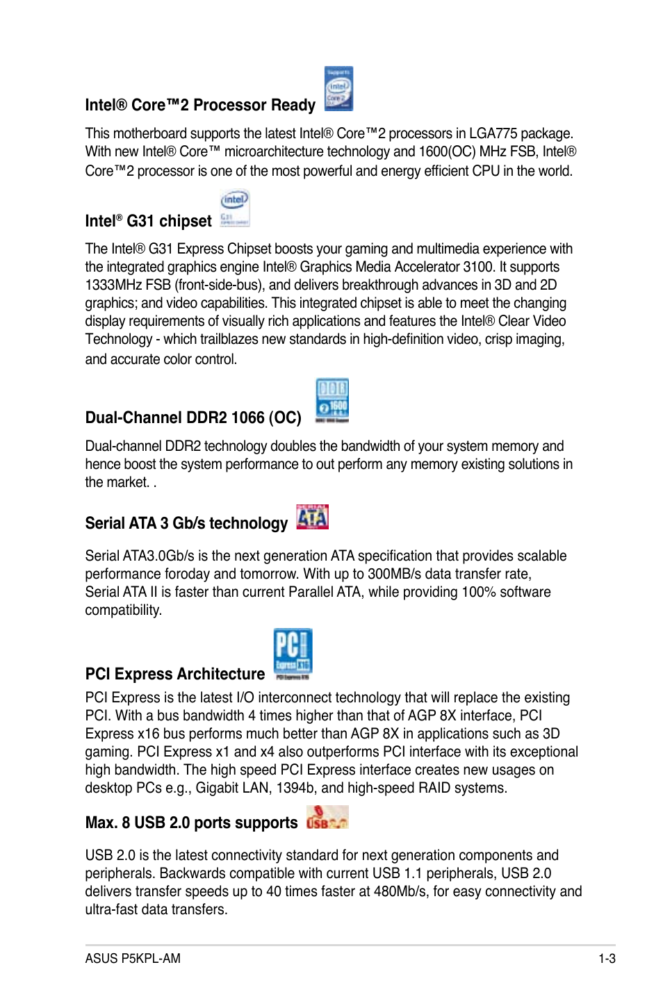 Asus P5KPL-AM/PS User Manual | Page 15 / 92