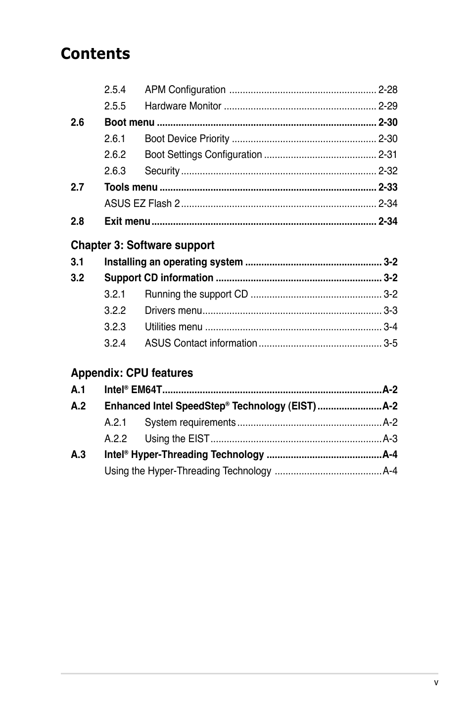 Asus P5KPL-AM/PS User Manual | Page 5 / 92