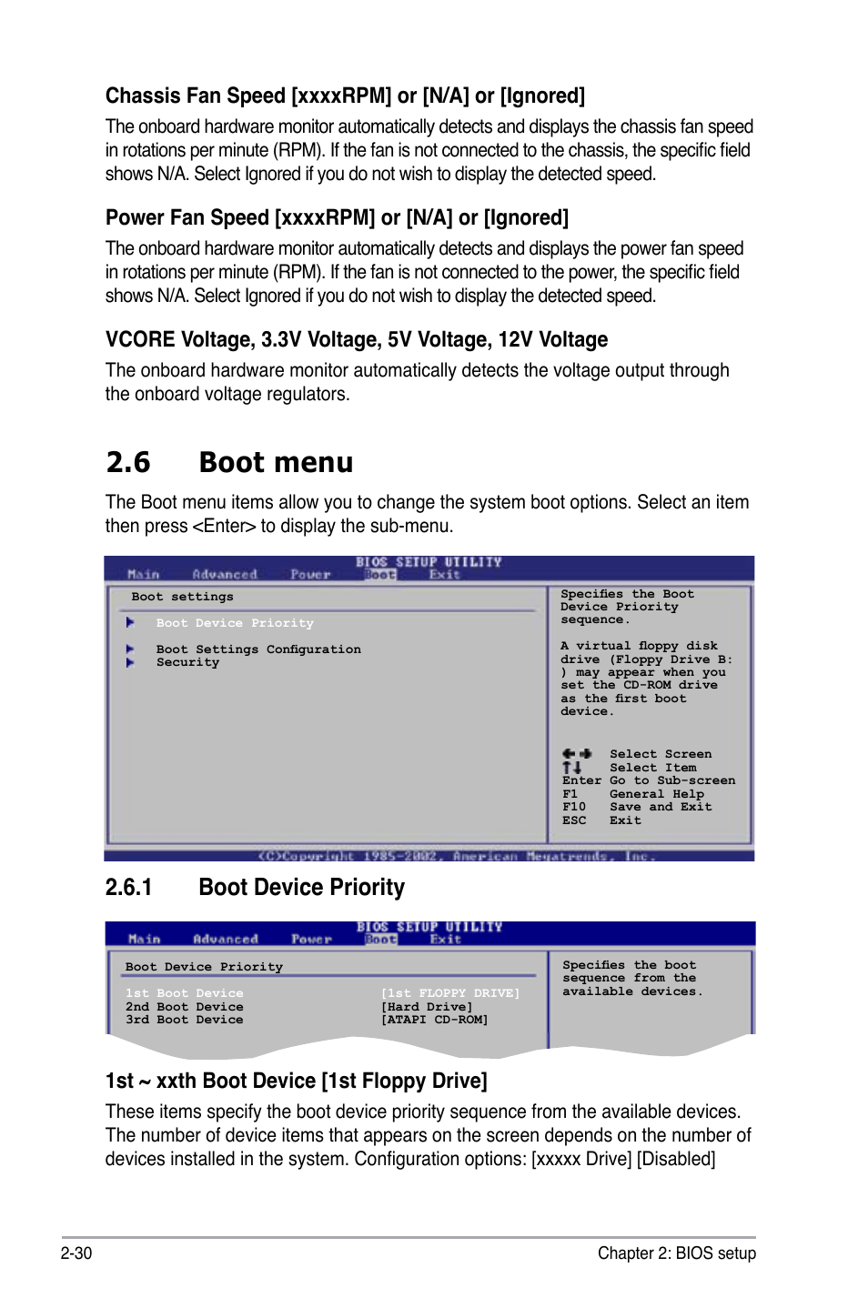 6 boot menu, 1 boot device priority, 1st ~ xxth boot device [1st floppy drive | Asus P5KPL-AM/PS User Manual | Page 80 / 92