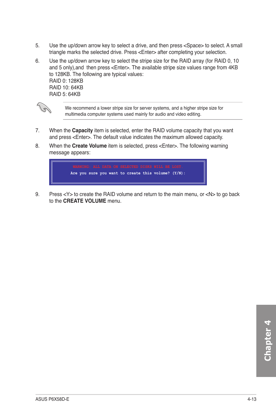 Chapter 4 | Asus P6X58D-E User Manual | Page 109 / 128