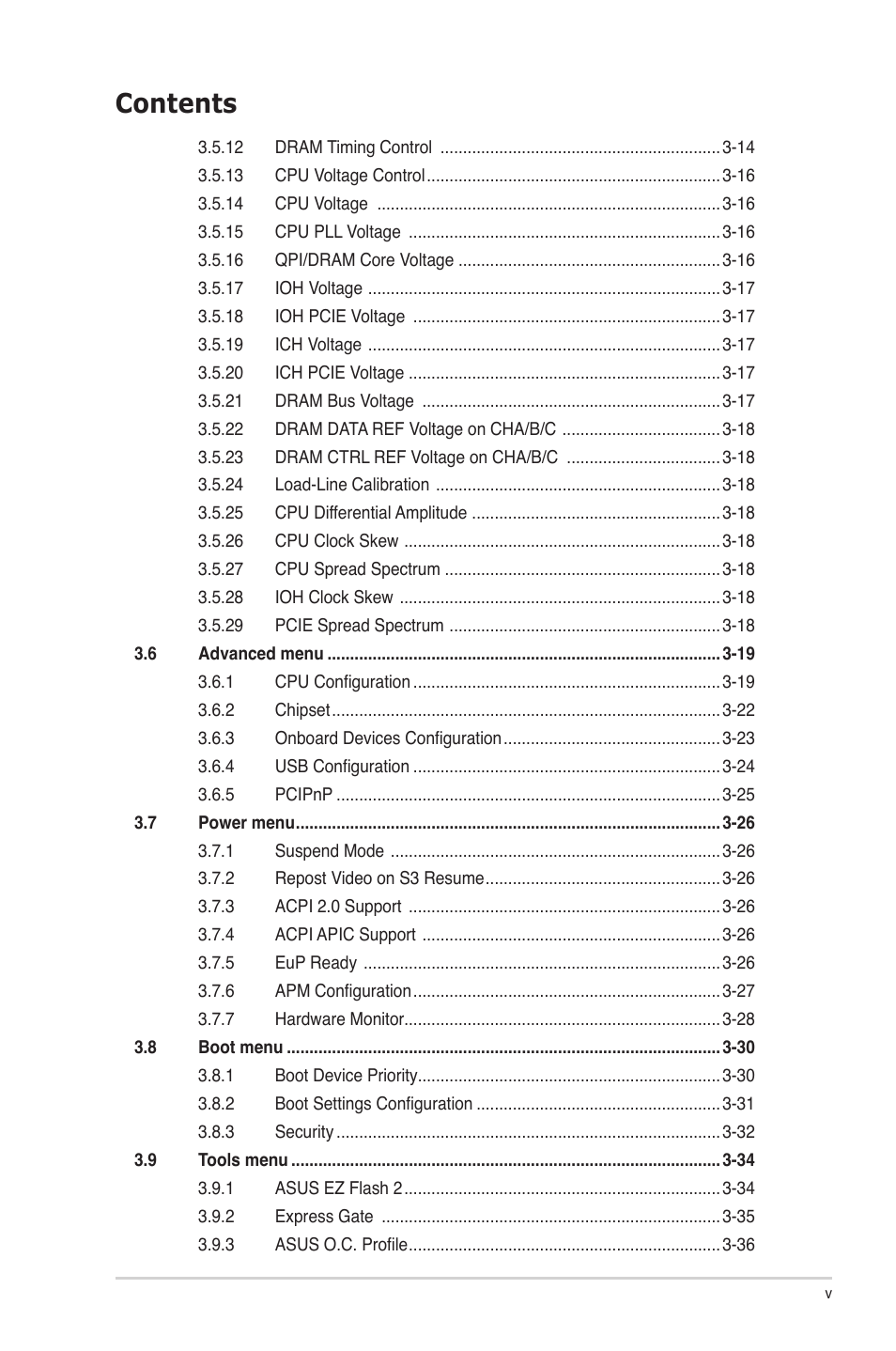 Asus P6X58D-E User Manual | Page 5 / 128