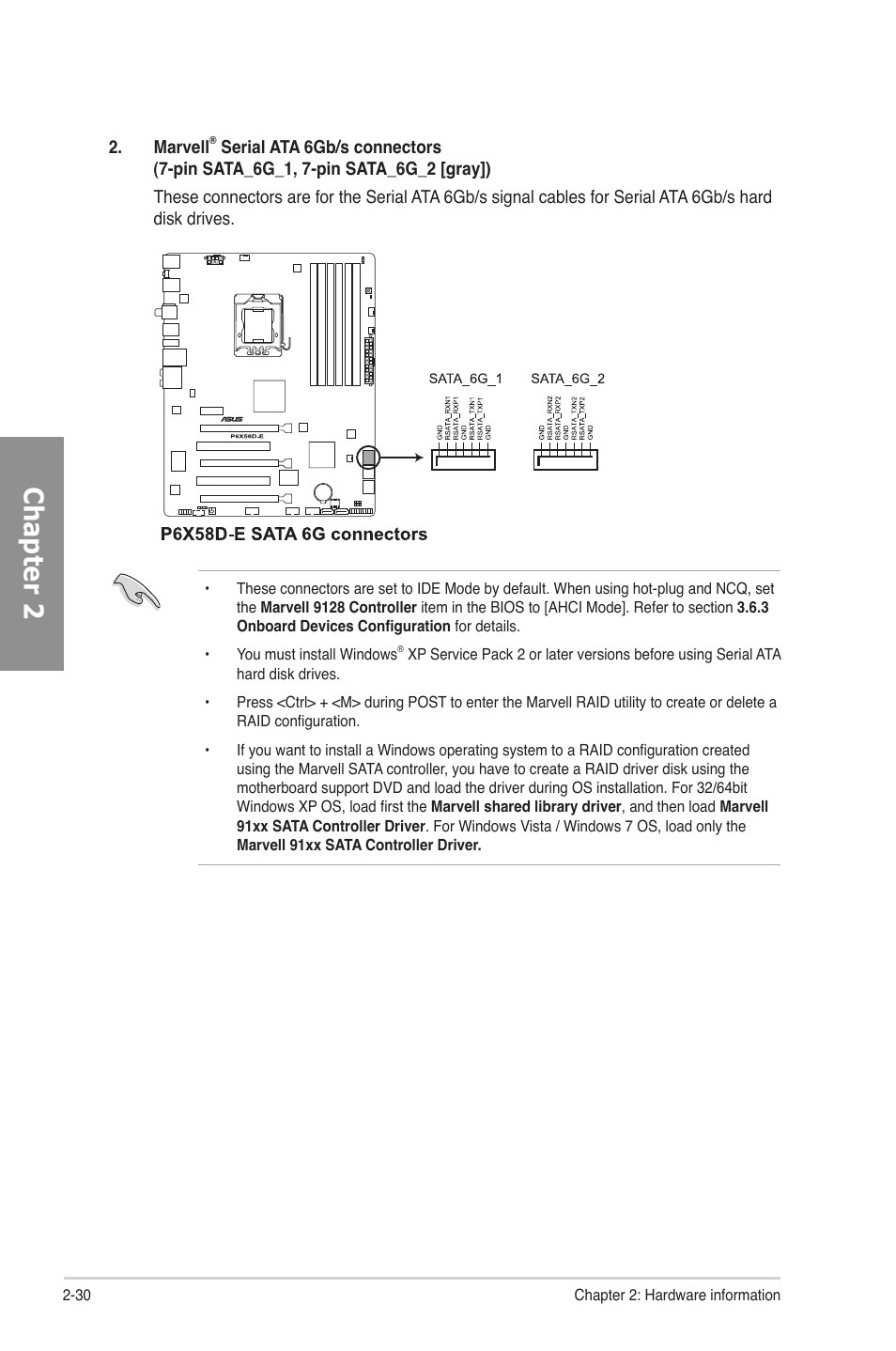 Chapter 2 | Asus P6X58D-E User Manual | Page 50 / 128