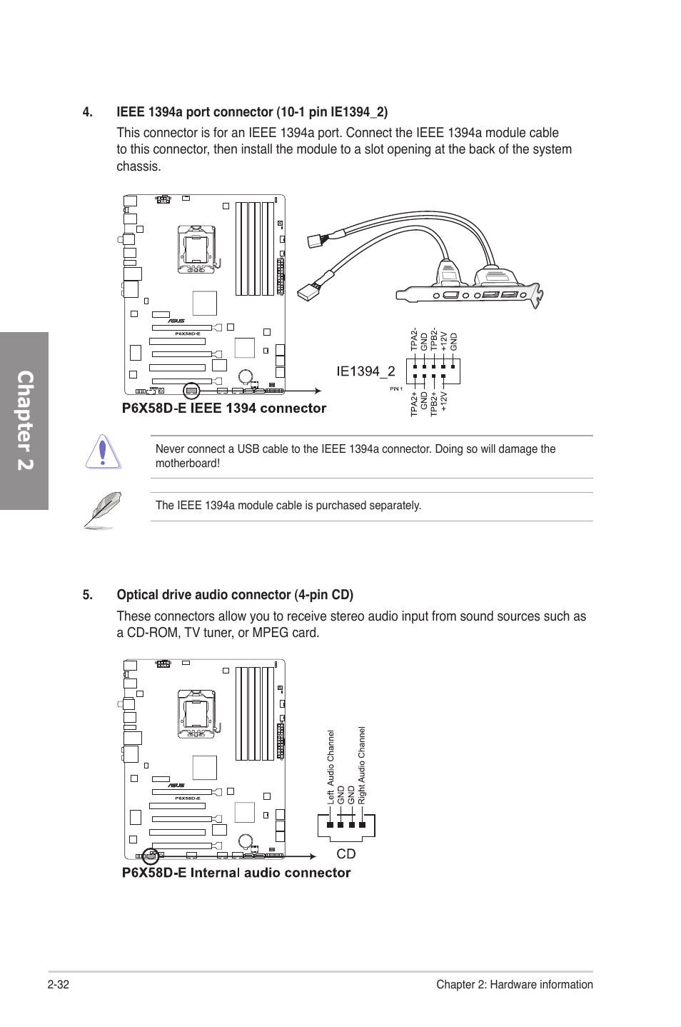 Chapter 2 | Asus P6X58D-E User Manual | Page 52 / 128