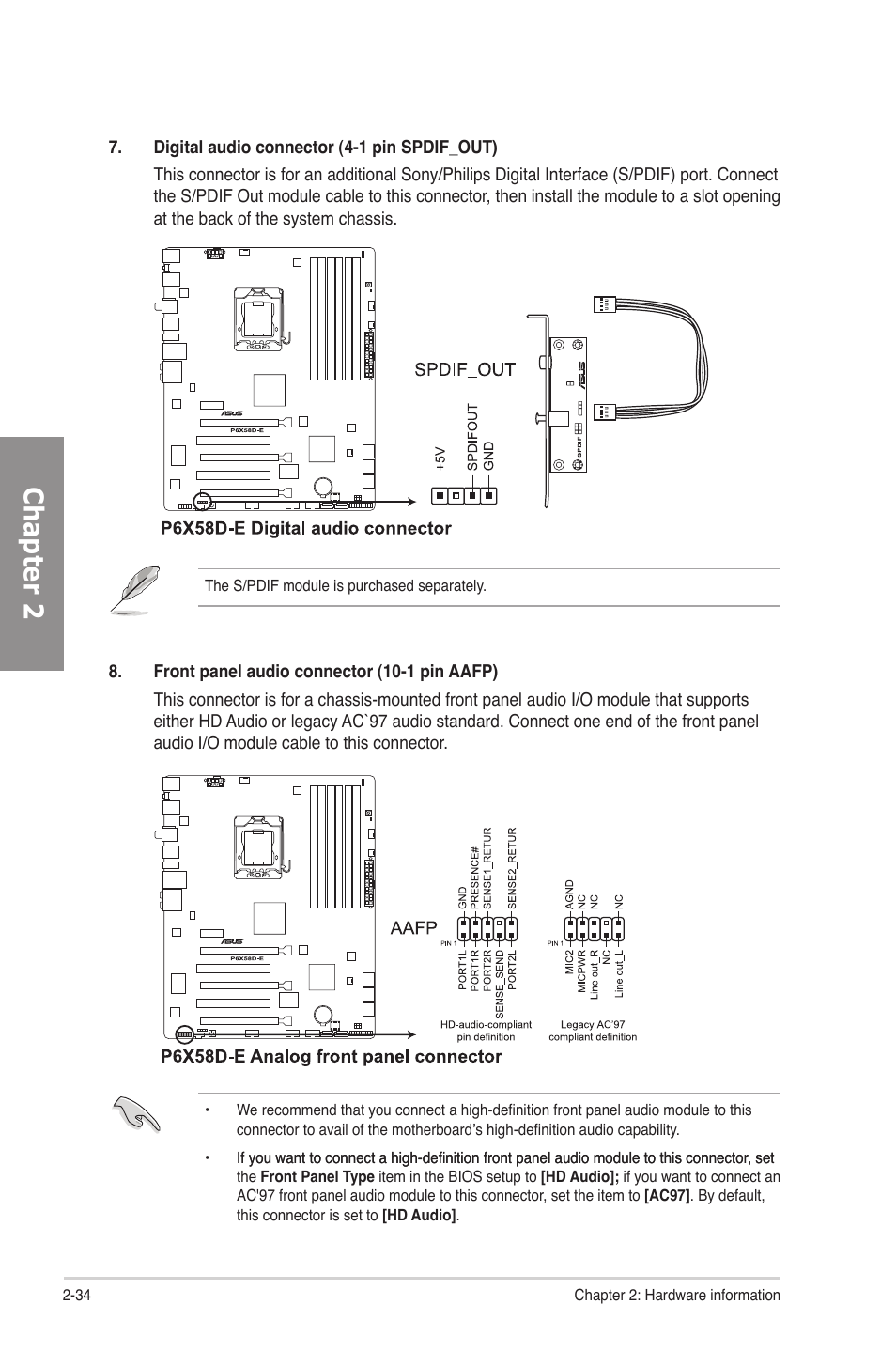 Chapter 2 | Asus P6X58D-E User Manual | Page 54 / 128