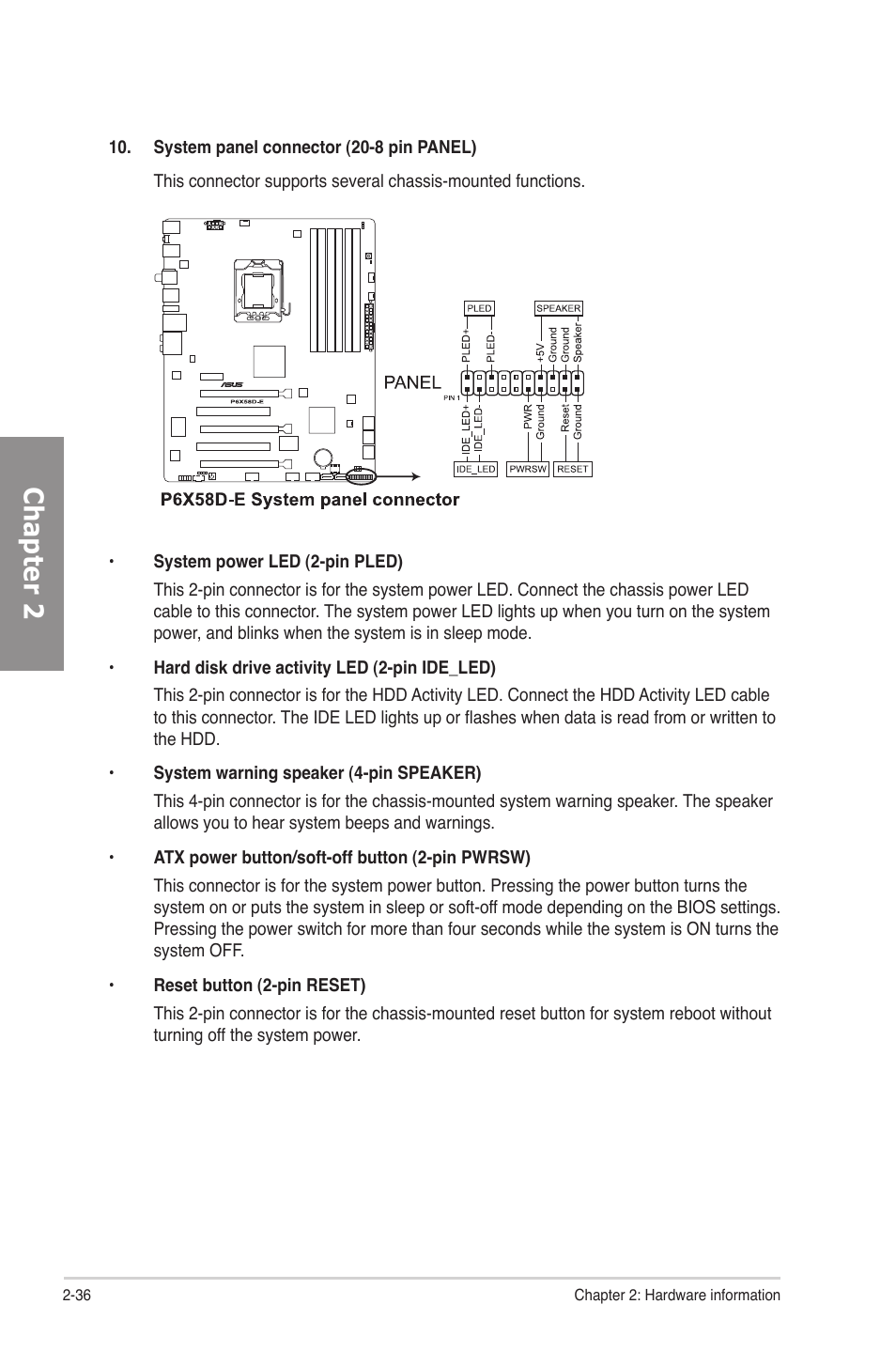 Chapter 2 | Asus P6X58D-E User Manual | Page 56 / 128