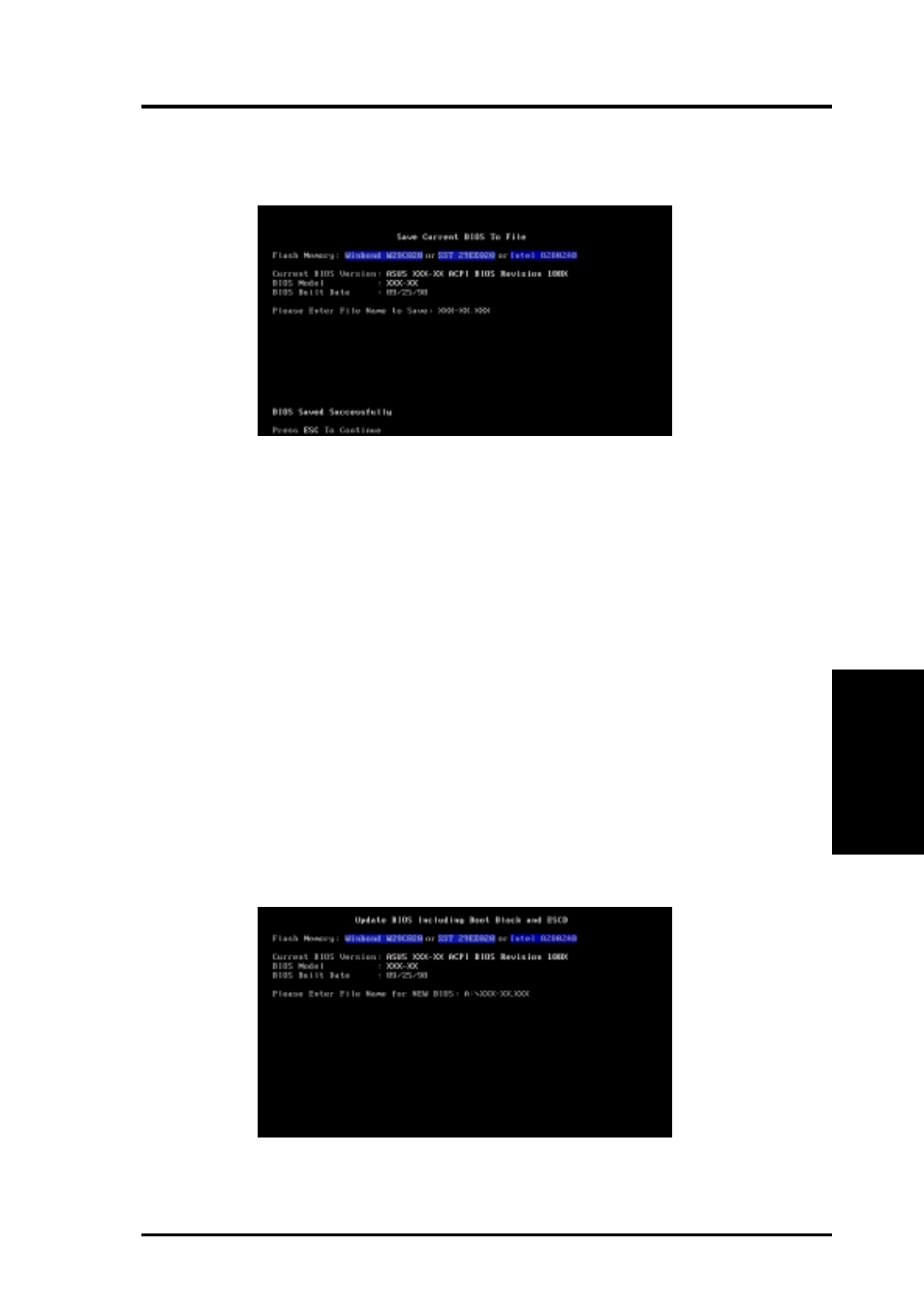 Bios setup, 2 updating bios procedures | Asus P3B-1394 User Manual | Page 41 / 104