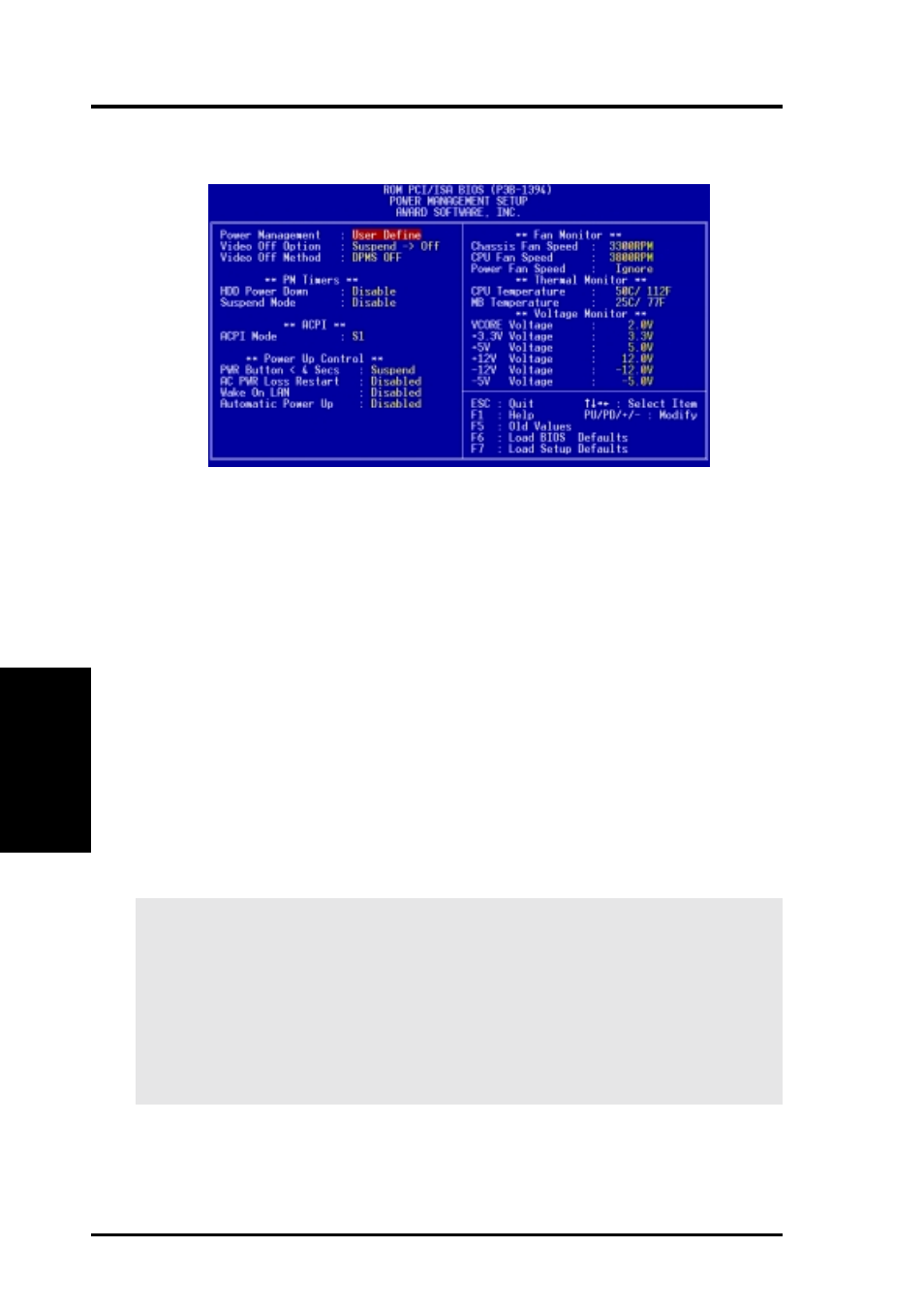 Bios setup, 6 power management setup | Asus P3B-1394 User Manual | Page 54 / 104