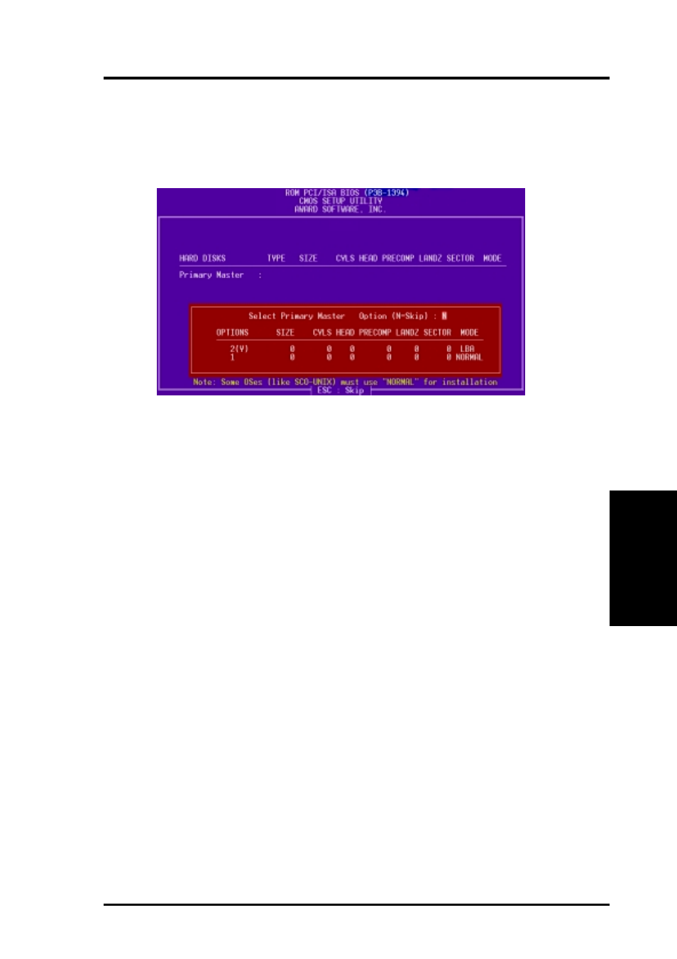 Bios setup, 11 ide hdd auto detection | Asus P3B-1394 User Manual | Page 61 / 104