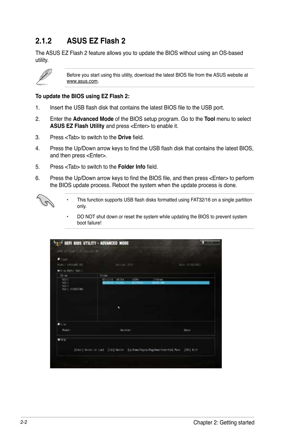 2 asus ez flash 2 | Asus VANGUARD B85 User Manual | Page 40 / 86