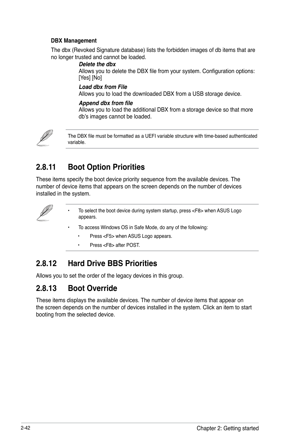 11 boot option priorities, 12 hard drive bbs priorities, 13 boot override | Asus VANGUARD B85 User Manual | Page 80 / 86