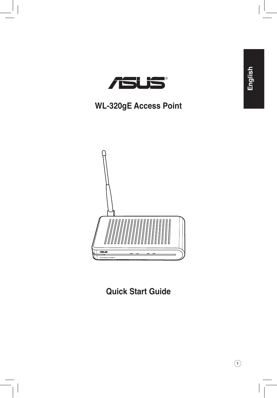 Quick start guide wl-320ge access point | Asus WL-320gE User Manual | Page 2 / 58