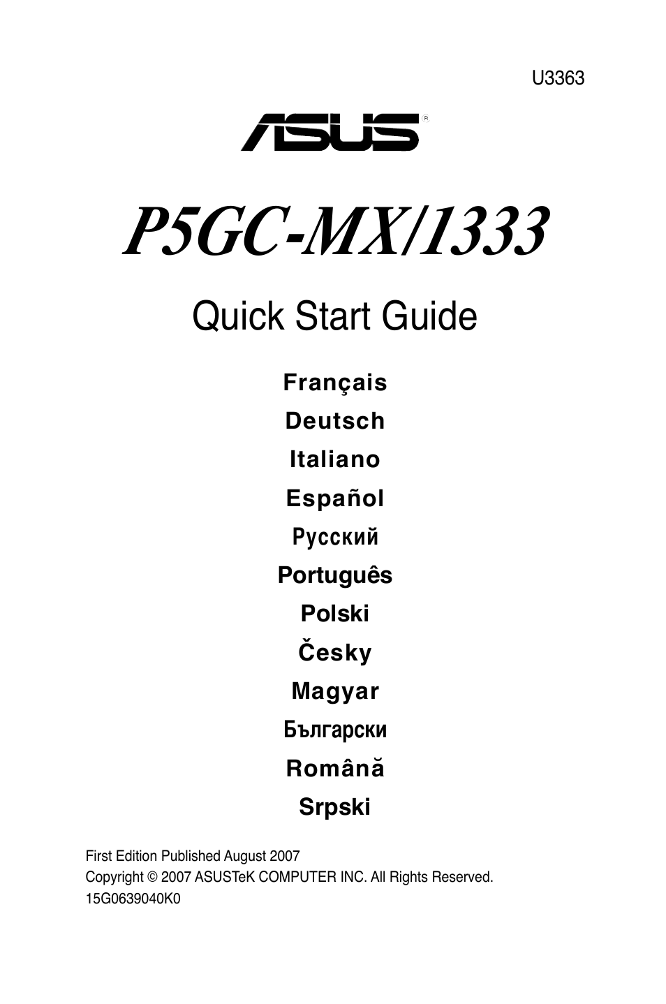 Asus P5GC-MX/1333 User Manual | 38 pages