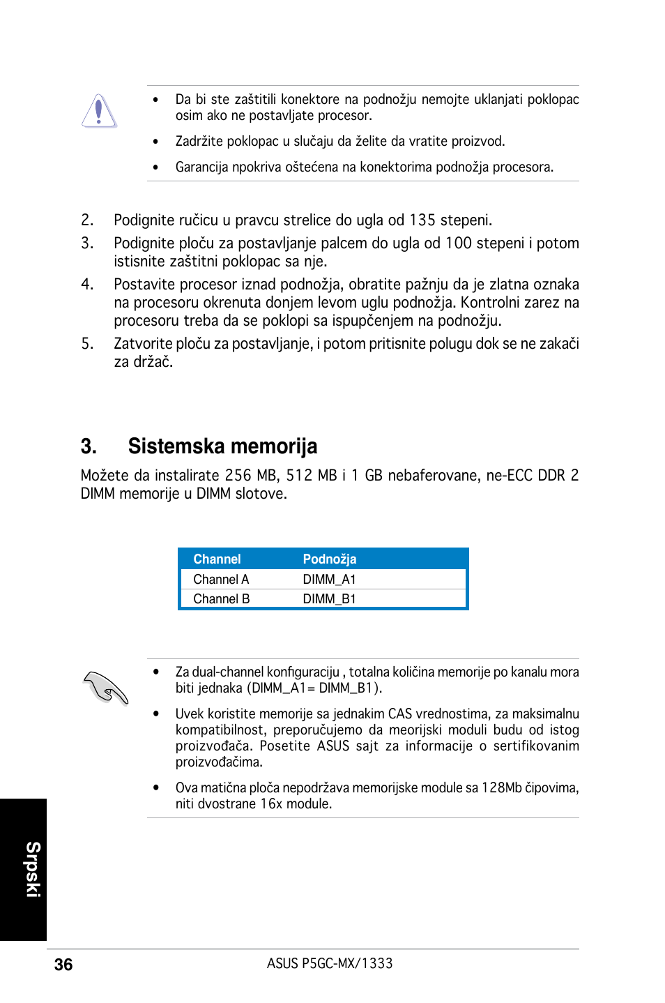 Srpski | Asus P5GC-MX/1333 User Manual | Page 36 / 38