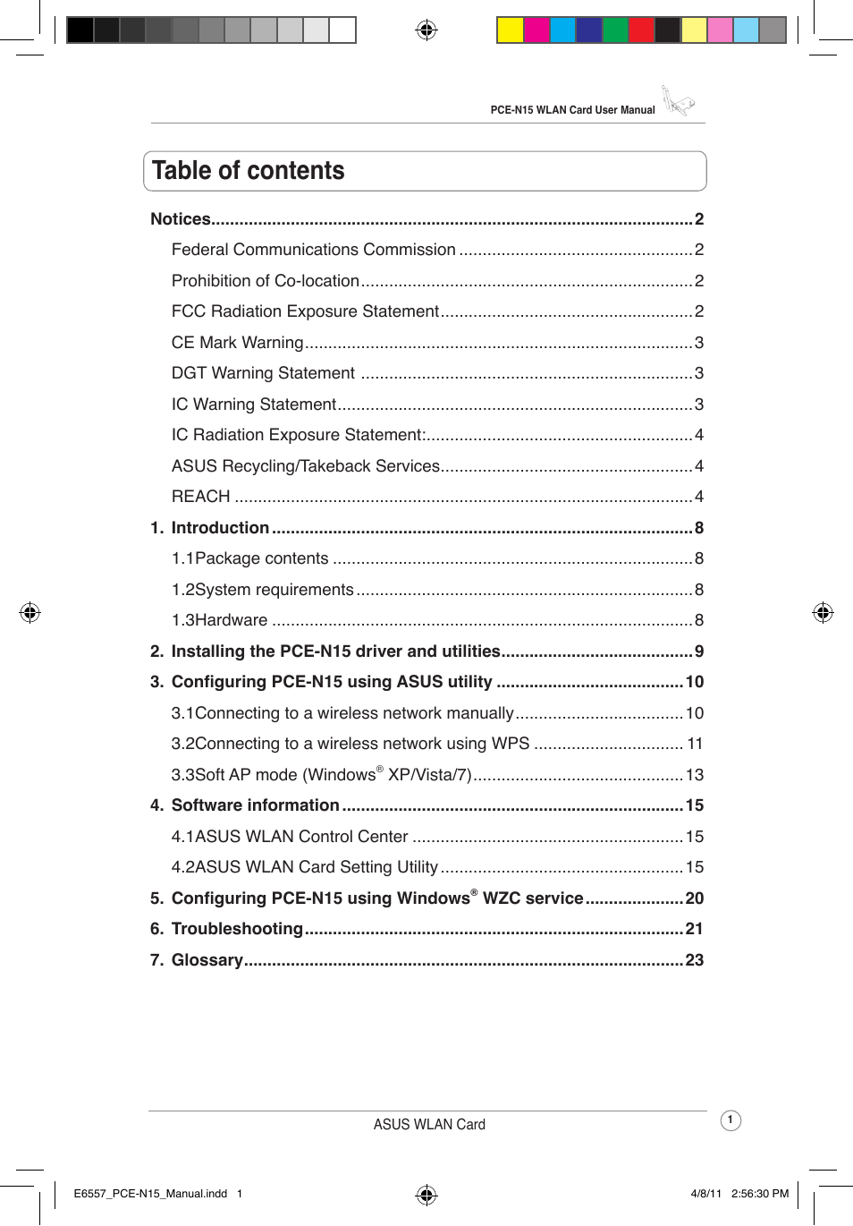 Asus PCE-N15 User Manual | Page 4 / 35