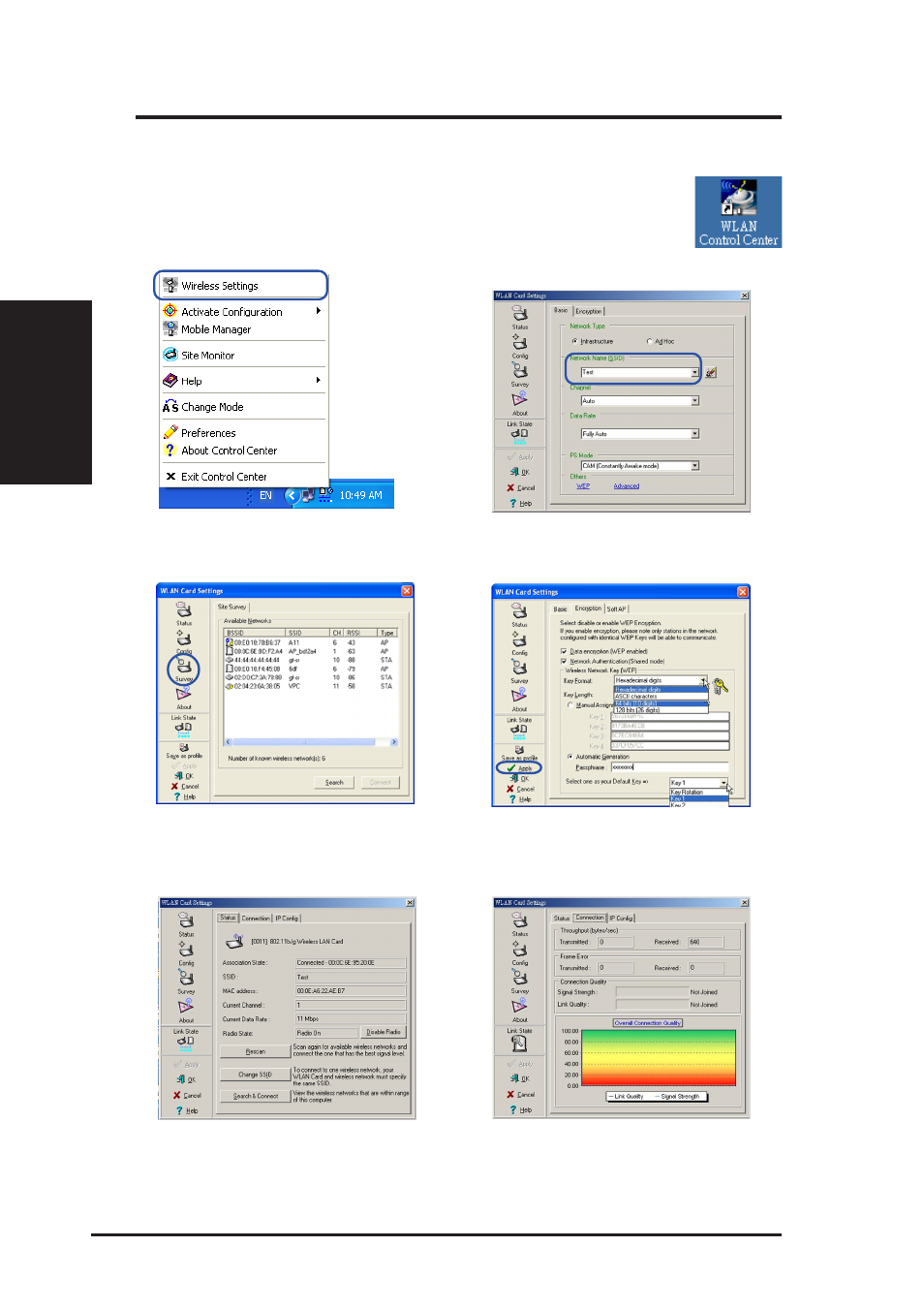 Configuring the wlan utility, Chapter 2 - installation | Asus WL-100gDeluxe User Manual | Page 14 / 57