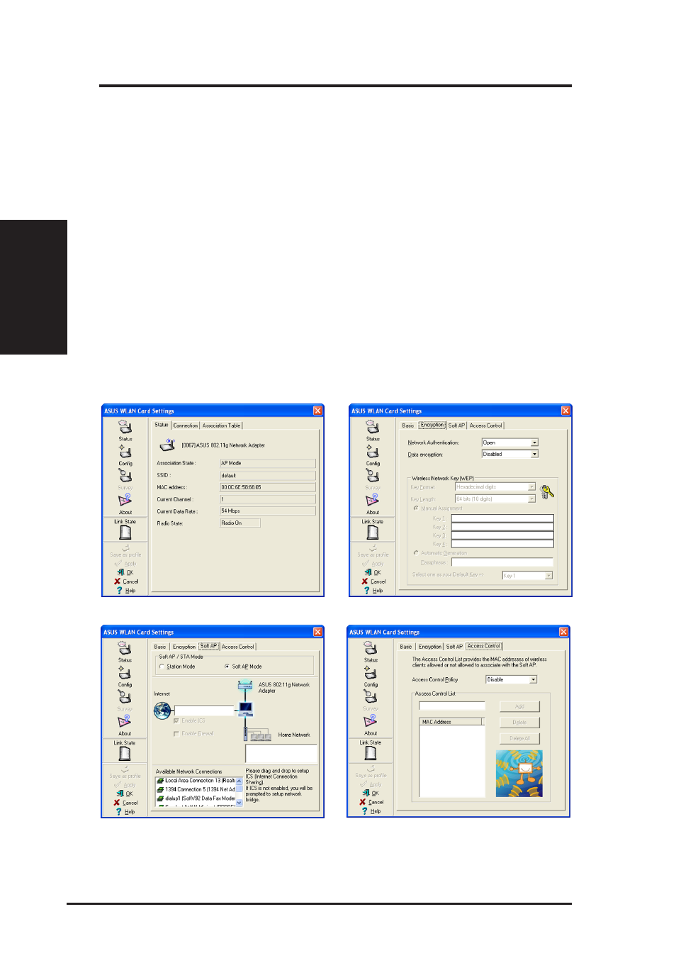 Chapter 2 - installation, Soft ap (windows xp only) cont | Asus WL-100gDeluxe User Manual | Page 16 / 57