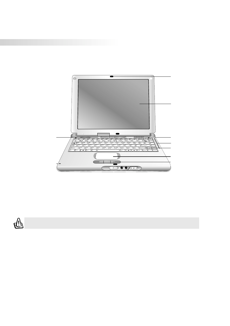 Top side, 14 2. knowing the parts, Opening the display panel | Display panel care | Asus S82A/S86A User Manual | Page 14 / 92