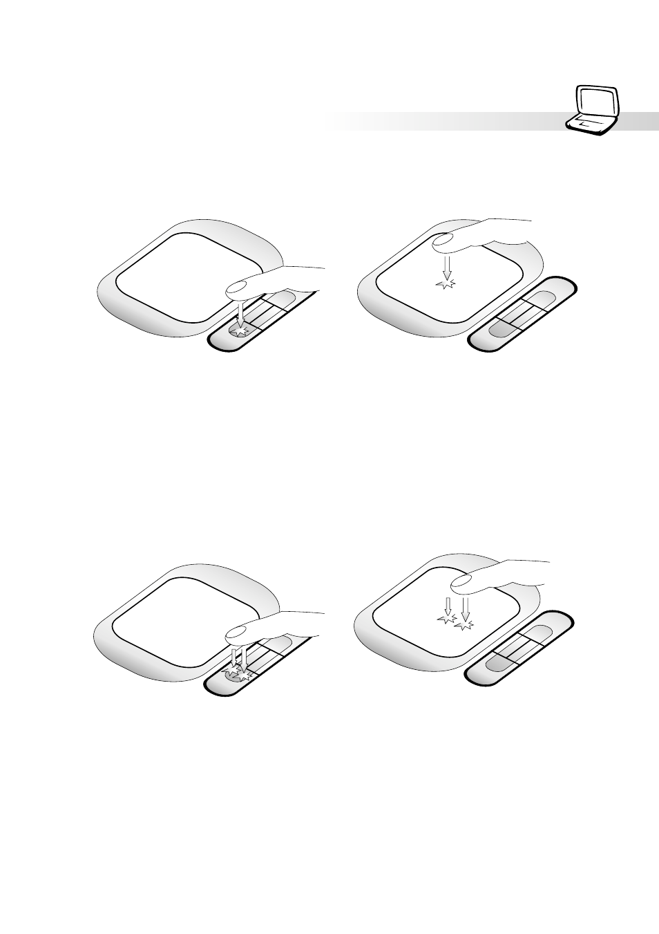 Clicking tapping double-clicking double-tapping | Asus S82A/S86A User Manual | Page 35 / 92