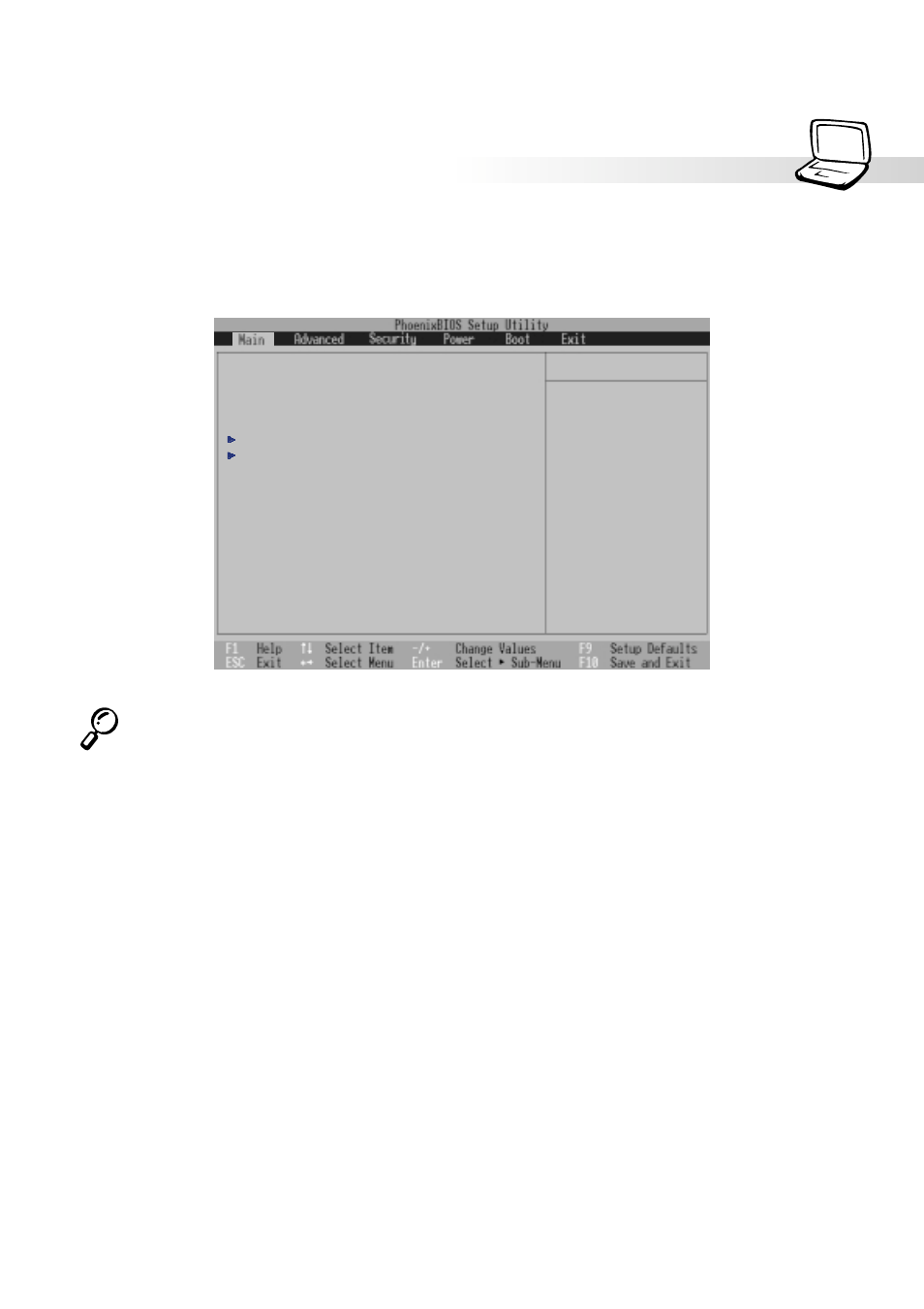 Main menu, 65 5. configuring the bios, System time | System date | Asus S82A/S86A User Manual | Page 65 / 92