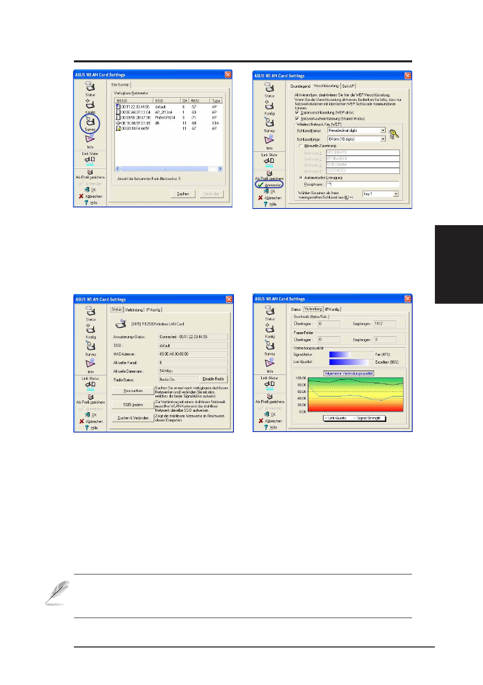 Schnellstartanleitung | Asus WL-107g User Manual | Page 17 / 42