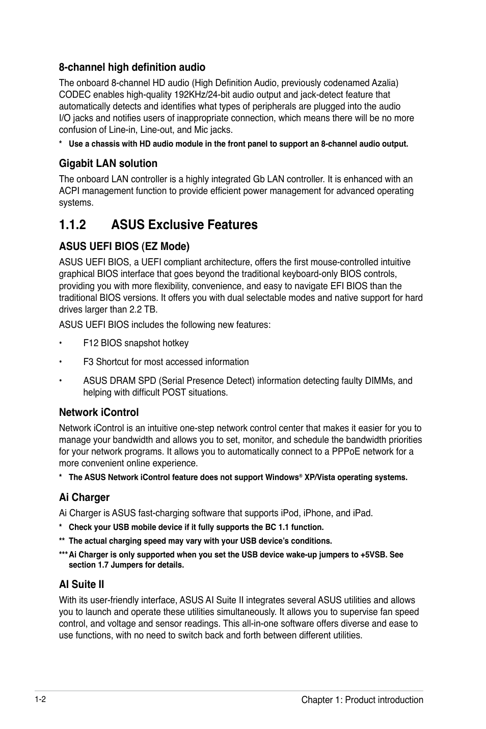2 asus exclusive features | Asus H61M-F User Manual | Page 14 / 74