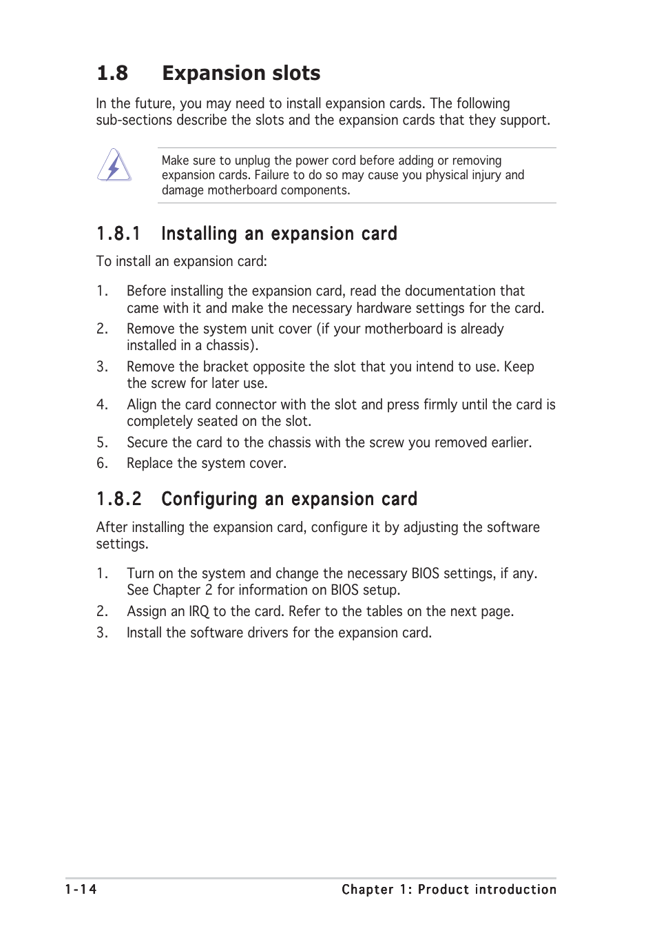 8 expansion slots | Asus A8N-VM CSM/NBP User Manual | Page 24 / 86