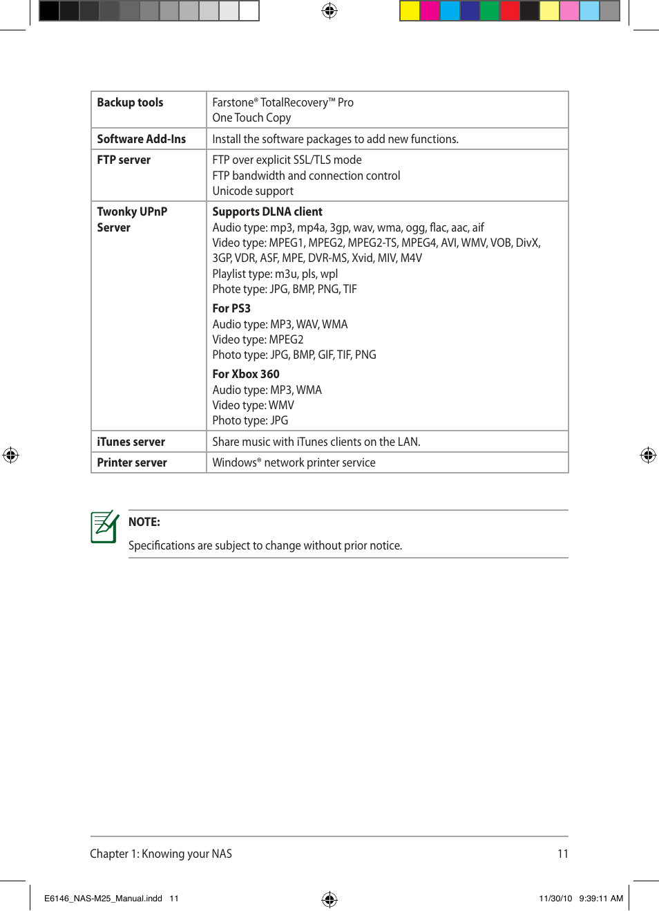 Asus NAS-M25 User Manual | Page 11 / 82