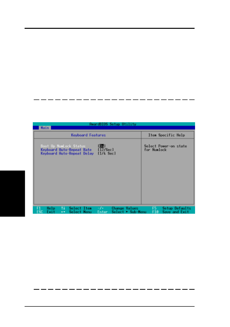 Bios setup, 2 keyboard features | Asus CUSL2-C BP User Manual | Page 56 / 106