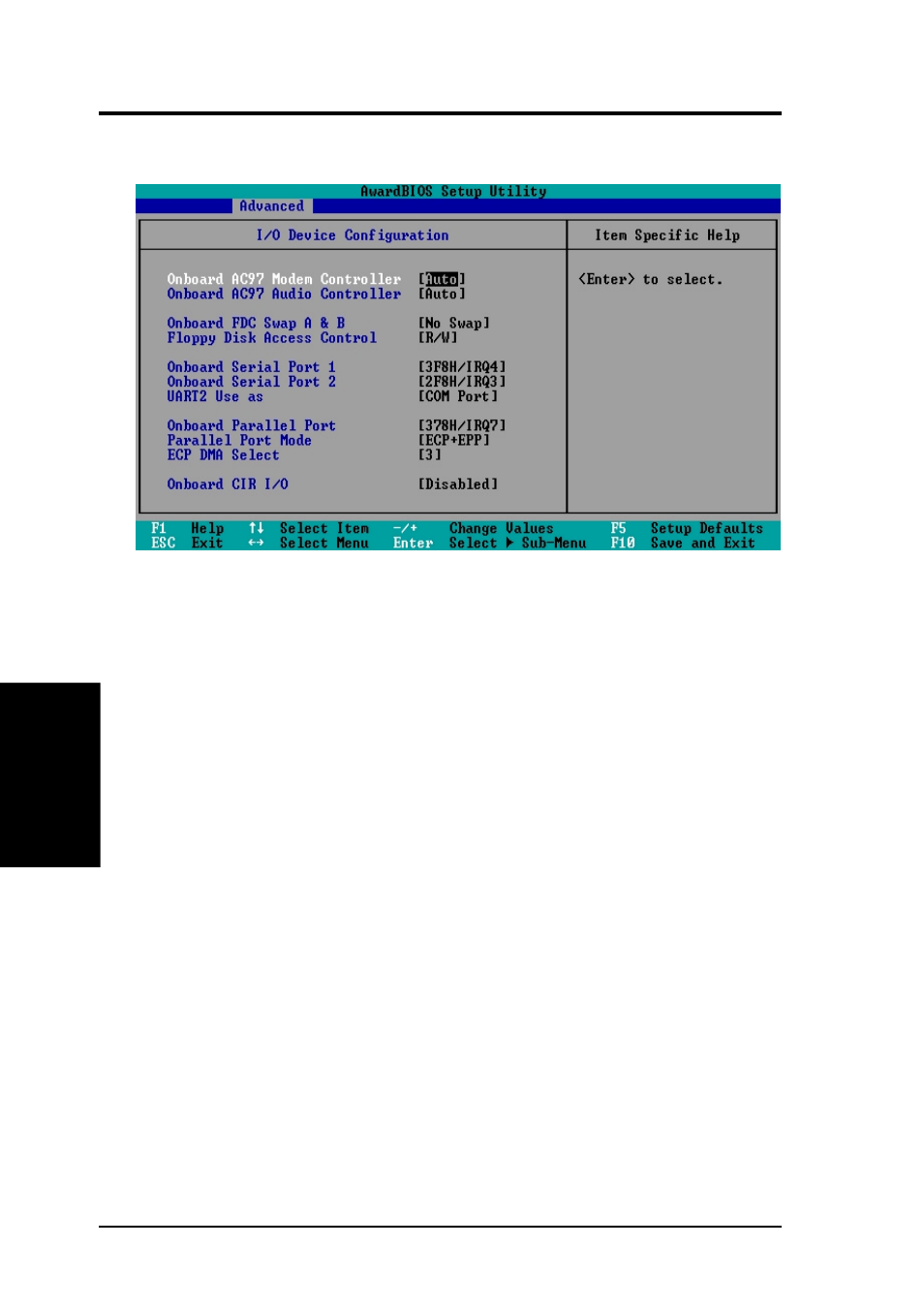 Bios setup, 2 i/o device configuration | Asus CUSL2-C BP User Manual | Page 64 / 106