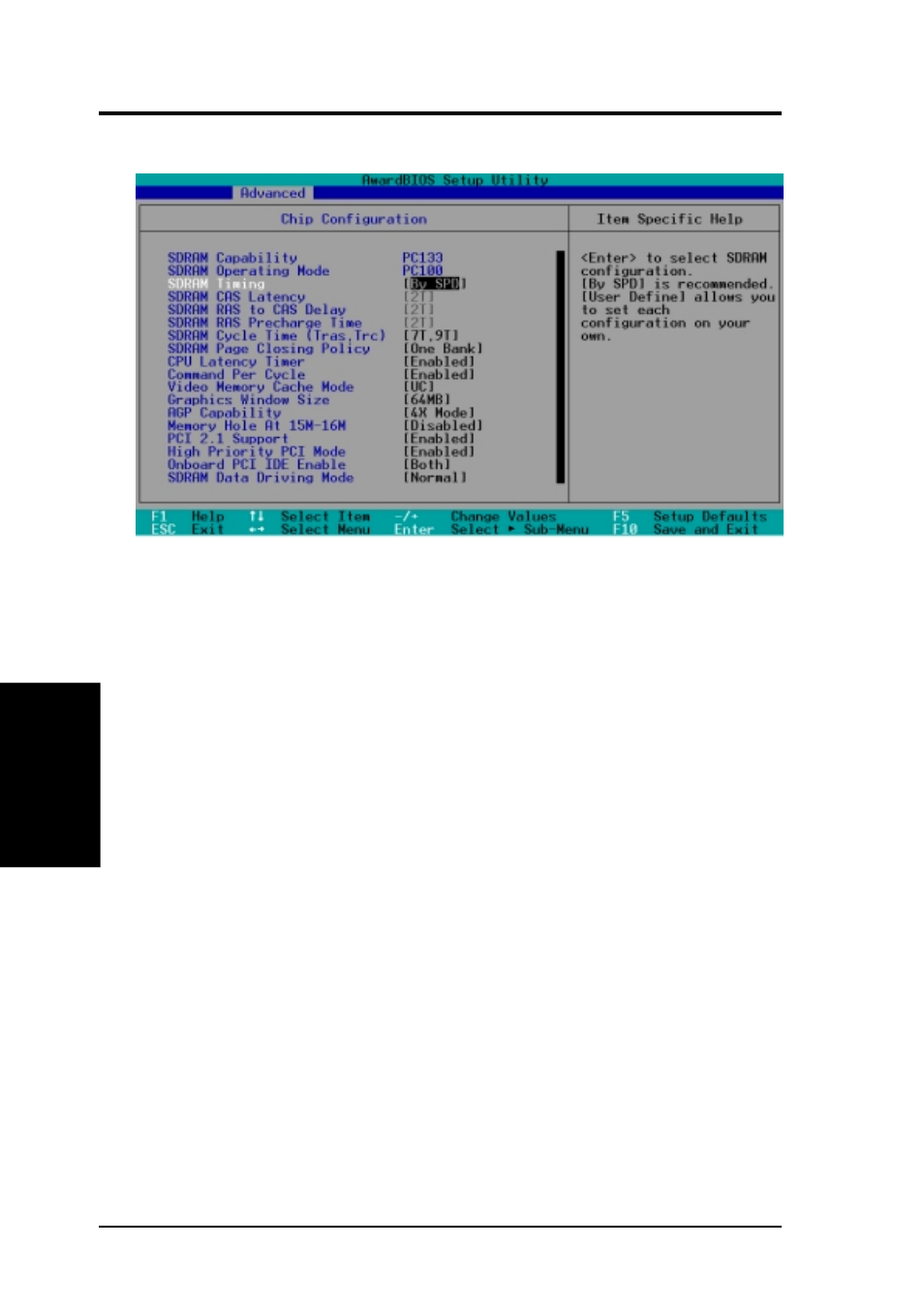 Bios setup, 4 shadow configuration | Asus CUSL2-C BP User Manual | Page 68 / 106